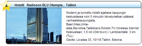 Radisson Olümpia Hotel Tallinna